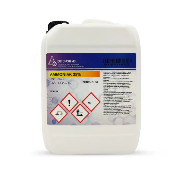 Ammoniak 25 procent in 5 liter jerrycan