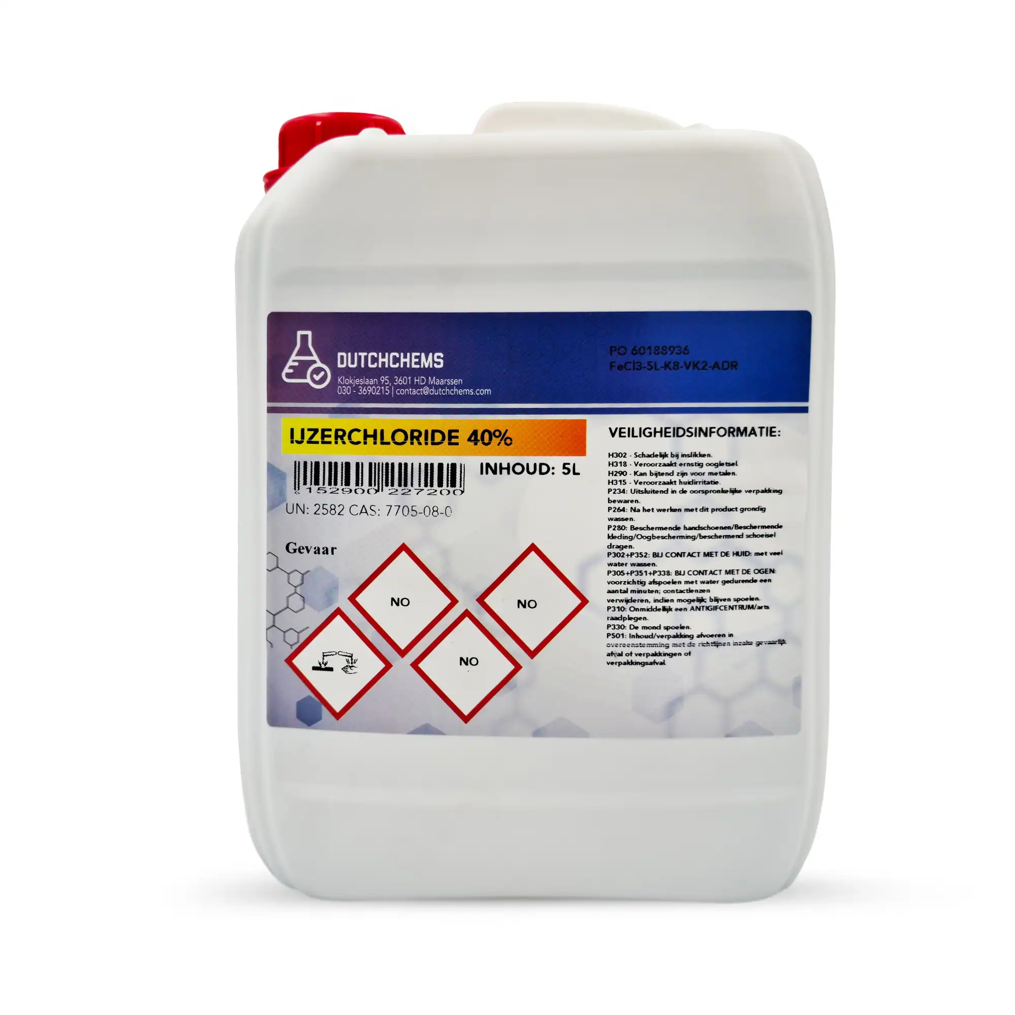 DutchChems ijzerchloride 40 procent 5 liter