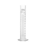 1. Clear 500ml laboratory graduated cylinder for scientific measurements.