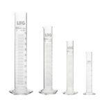 Graduated measuring cylinders for precise liquid measurement, essential laboratory equipment.