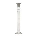 LBC 100ml measuring cylinder for precise liquid measurement in laboratory experiments.