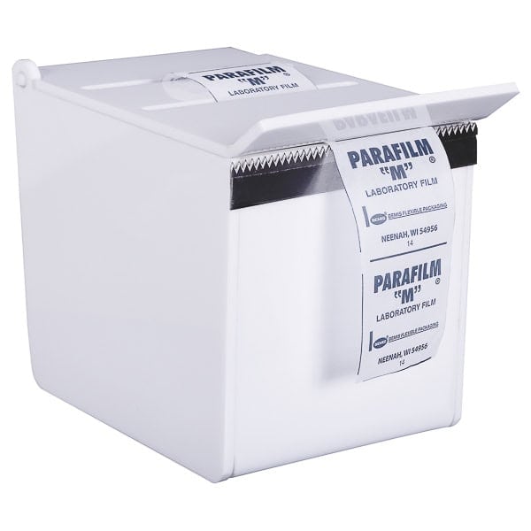 Dispensing laboratory film from a white box, ideal for scientific and laboratory use.