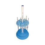 Precise laboratory centrifuge rack with test tubes for chemical analysis and sample storage.