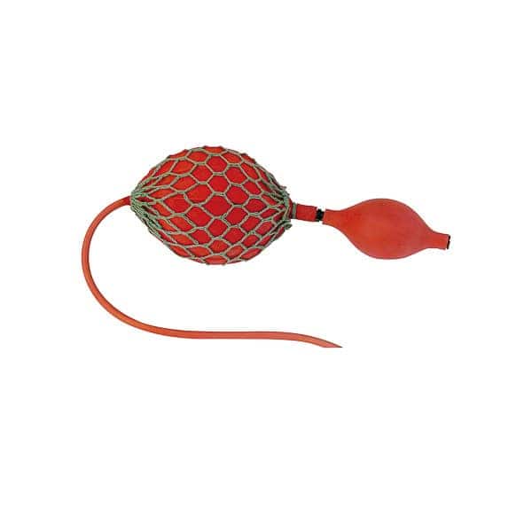 Inflatable balloon bag for chemical storage and laboratory use.