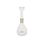 High-quality glass distillation flask for laboratory use and chemical research.