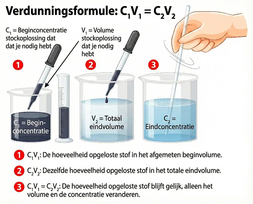 Verdunnen van oplossing instructie