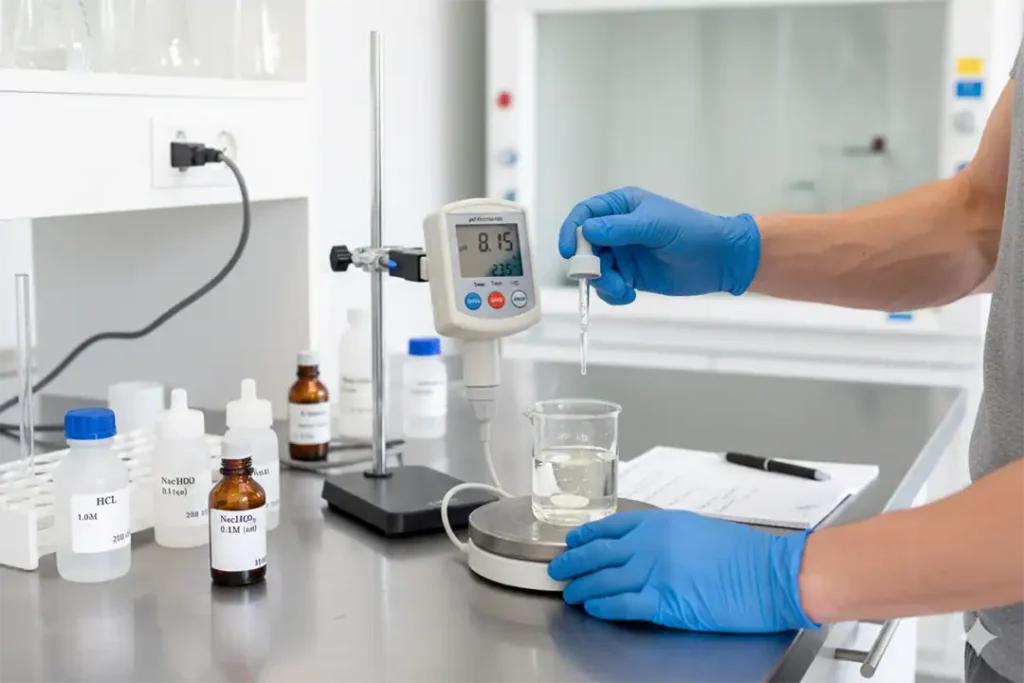 pH-correctie toepassingsillustratie
