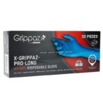 X-Grippaz Pro-Long 44-545 - Extra lang - Premium Nitril Wegwerphandschoenen - Poedervrij - 50 stuks - Maten S, M, L, XL, XXL, 3XL