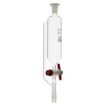Druppeltrechter, cilindrisch, met drukcompensatie en PTFE-stopkraan