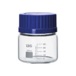 Wijde hals laboratoriumfles met schaalverdeling GL45, borosilicaat 3.3
